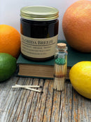 Florida Breeze Soy Wax Candle | 9 oz Amber Apothecary Jar Candle Prairie Fire Tallow, Candles, and Lavender 