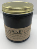 Florida Breeze Soy Wax Candle | 9 oz Amber Apothecary Jar Candle Prairie Fire Tallow, Candles, and Lavender 