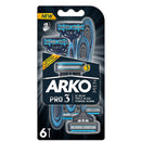 Arko Men Pro 3 Razor Blades - 6-Count