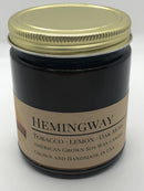 Hemingway Soy Wax Candle | 9 oz Amber Apothecary Jar Candle Prairie Fire Tallow, Candles, and Lavender 