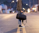 Luxury Leather Duffel Bag Cases and Dopp Bags Lifetime Leather Co Pebbled Obsidian 