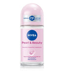 Nivea Pearl and Beauty Deo Roll On With Pearl Extracts & Avocado Oil 48 H Smooth & Beautiful Underarms 0% Alcohol Deodorant Dista 50 ml 