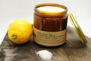 Inland Sea Soy Wax Candle | 16 oz Double Wick Amber Apothecary Jar Candle Prairie Fire Tallow, Candles, and Lavender 