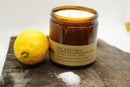 Inland Sea Soy Wax Candle | 16 oz Double Wick Amber Apothecary Jar Candle Prairie Fire Tallow, Candles, and Lavender 