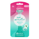 Wilkinson Sword Quattro Smooth Sensitive Disposable Razor for Men - Quad Blade Razor for Sensitive Skin - Smooth Shaving Experience