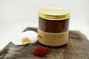 Leather Shop Soy Wax Candle | 16 oz Double Wick Amber Apothecary Jar Candle Prairie Fire Tallow, Candles, and Lavender 