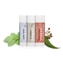 Natural Lip Balm 3 Pack, Vanilla, Earl Grey, Mintyliptus - by Ora's Amazing Herbal