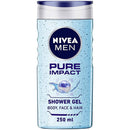 Nivea Men Pure Impact Shower Gel For Body, Face & Hair Body Wash Dista 250 ml 
