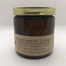 Persimmon Tango Soy Wax Candle | 16 oz Double Wick Amber Apothecary Jar Candle Prairie Fire Tallow, Candles, and Lavender 