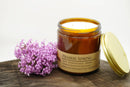 Prairie Spring Soy Wax Candle | 16 oz Double Wick Amber Apothecary Jar Candle Prairie Fire Tallow, Candles, and Lavender 