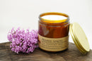 Prairie Spring Soy Wax Candle | 16 oz Double Wick Amber Apothecary Jar Candle Prairie Fire Tallow, Candles, and Lavender 