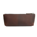 The Pallavi | Handmade Leather Pencil Case - Leather Makeup Bag STEEL HORSE LEATHER Dark Brown 