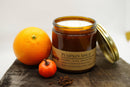 Pumpkin Spice Soy Wax Candle | 16 oz Double Wick Amber Apothecary Jar Candle Prairie Fire Tallow, Candles, and Lavender 
