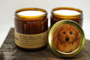 Puppy Breath Soy Wax Candle | 16 oz Double Wick Amber Apothecary Jar Candle Prairie Fire Tallow, Candles, and Lavender 