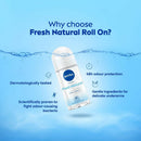 Nivea Fresh Natural Roll On 48 H Smooth & Beautiful Underarms For Women Deodorant Dista 
