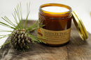 Santa Fe Trail Soy Wax Candle | 16 oz Double Wick Amber Apothecary Jar Candle Prairie Fire Tallow, Candles, and Lavender 