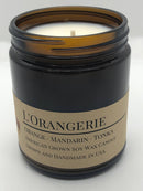 Scented Soy Wax Candle (8.0 oz) 50-60 Hour Burn Time, Cotton Wick, Amber Glass Jar, Grown and Made in USA - Candle Prairie Fire Tallow, Candles, and Lavender L 'Orangerie 