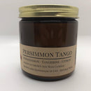 Persimmon Tango Soy Wax Candle | 9 oz Amber Apothecary Jar Candle Prairie Fire Tallow, Candles, and Lavender 