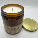 Thai Kitchen Soy Wax Candle | 9 oz Amber Apothecary Jar Candle Prairie Fire Tallow, Candles, and Lavender 