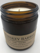 Scented Soy Wax Candle (8.0 oz) 50-60 Hour Burn Time, Cotton Wick, Amber Glass Jar, Grown and Made in USA - Candle Prairie Fire Tallow, Candles, and Lavender Whiskey Barrel 