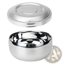 Stainless Steel Shaving Soap Bowl with Lid - by ARBA Global