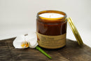 Tiki Time Soy Wax Candle | 16 oz Double Wick Amber Apothecary Jar Candle Prairie Fire Tallow, Candles, and Lavender 
