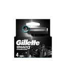 Gillette Mach3 Charcoal Replacement Razor Blades for Men - Pack of 4, Smooth Shave, Affordable