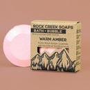 Bath Bomb in Warm Amber Bath Soak Rock Creek Soaps 