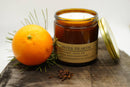 Winter Hearth Soy Wax Candle | 16 oz Double Wick Amber Apothecary Jar Candle Prairie Fire Tallow, Candles, and Lavender 