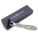 Frank FS shaving Shaving Razor for Men,3 Blade Razor with Handle Beard Body Hair Razors Gift for Boyfriend Father Cartridge Razor Frank Shaving Handmade 