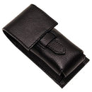 Black Leather Shaving Brush Case (LPBR-Black) - by Parker Cases and Dopp Bags Murphy and McNeil Store 