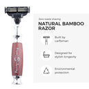 Frank FS shaving Shaving Razor for Men,Manual Razor 3 Blade Razor with Metal Handle Diamond Dark Wood Beard Body Head Razors Cartridge Razor Frank Shaving Handmade 